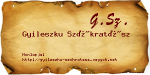 Gyileszku Szókratész névjegykártya